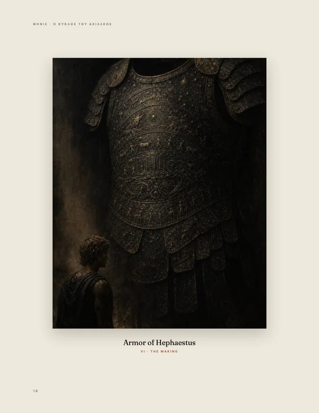 Armor of Hephaestus, sixth plate in the folio.