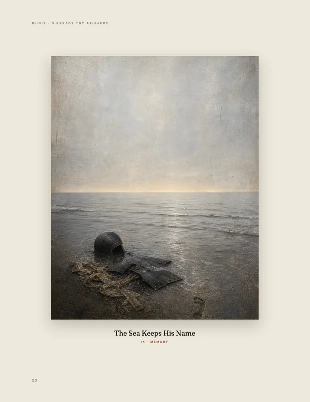 The Sea Keeps His Name, ninth plate in the folio.